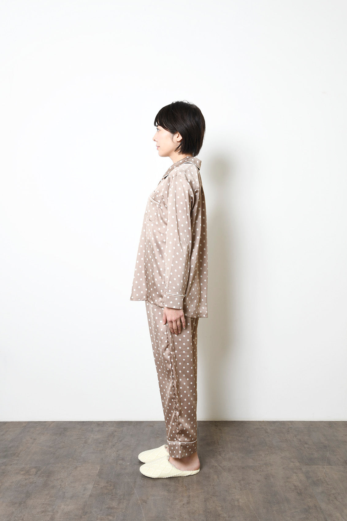 シルクタッチ サテンドット パジャマ(トップス)