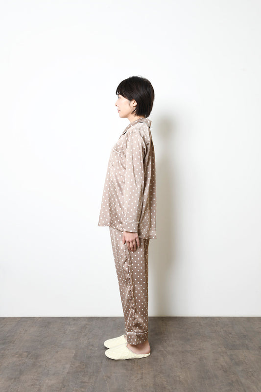 シルクタッチ サテンドット パジャマ(トップス)