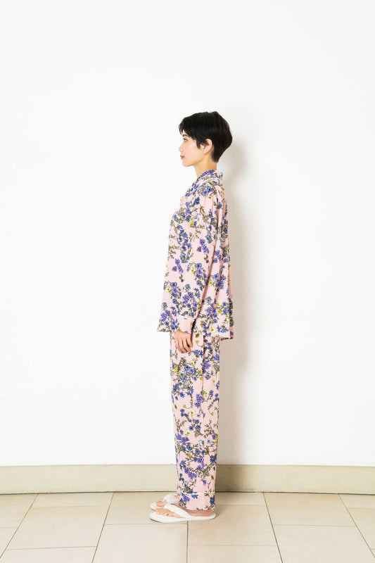 シルクタッチ ハイドランジア 花柄パジャマ(トップス)