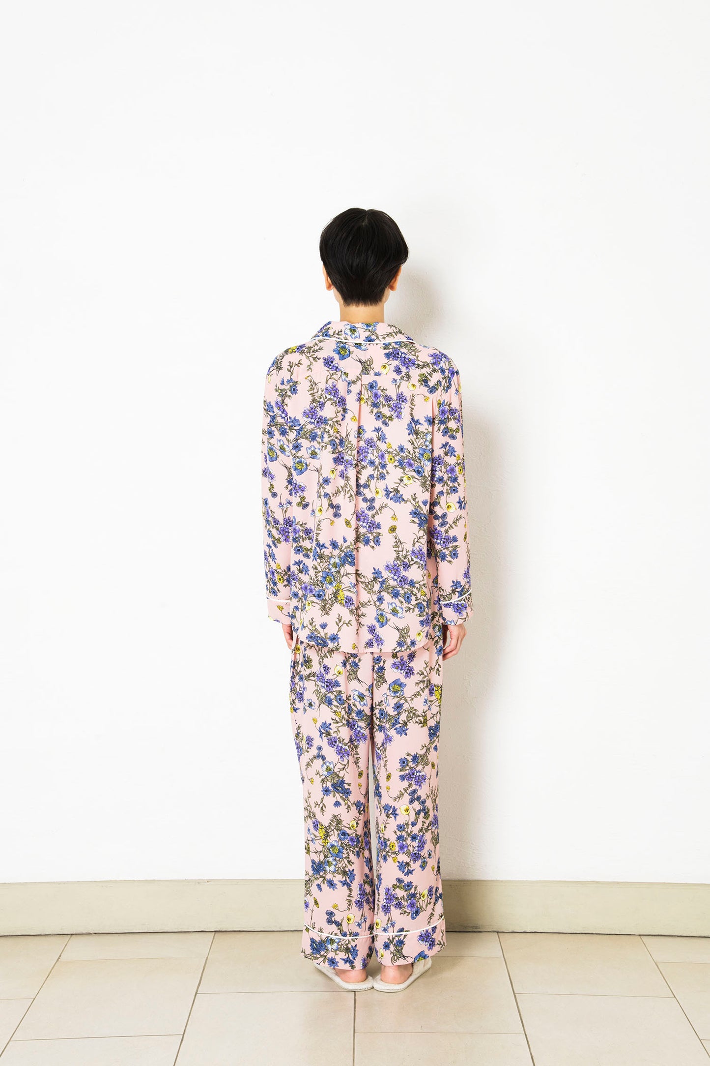 シルクタッチ ハイドランジア 花柄パジャマ(トップス)
