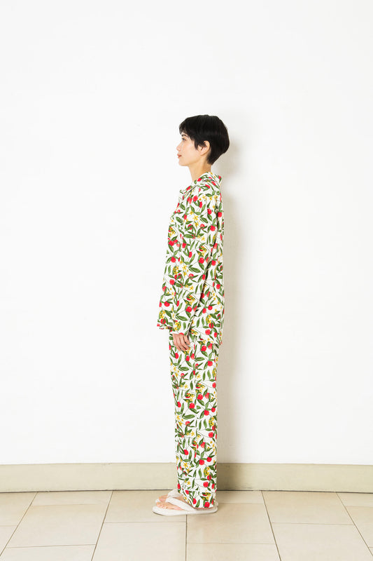 コットンタッチ ウルフベリー  花柄パジャマ(トップス)