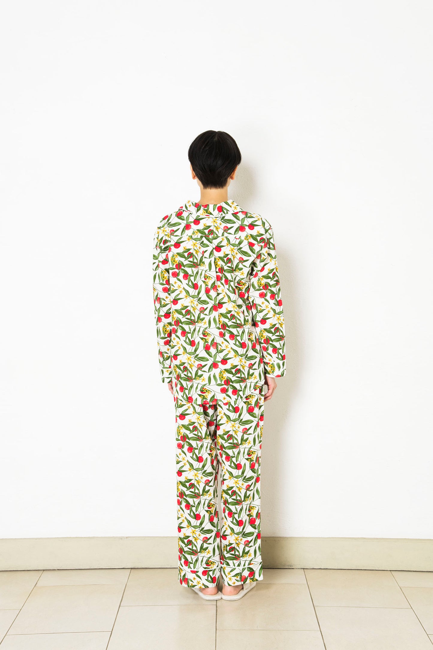 コットンタッチ ウルフベリー  花柄パジャマ(トップス)