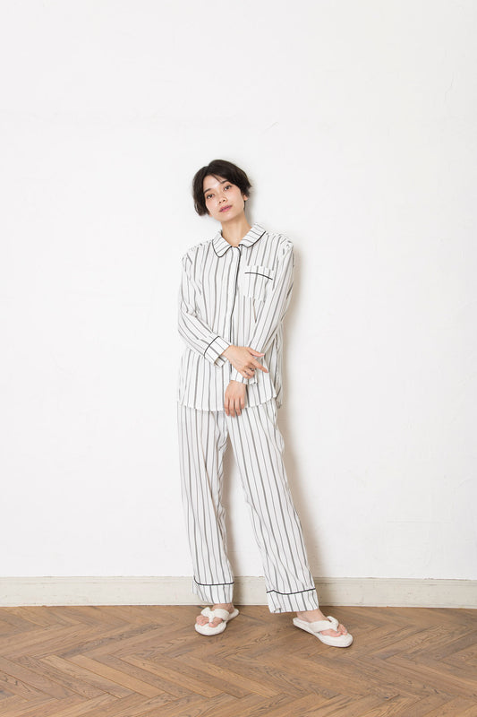 モノトーン ストライプ パジャマ(トップス)