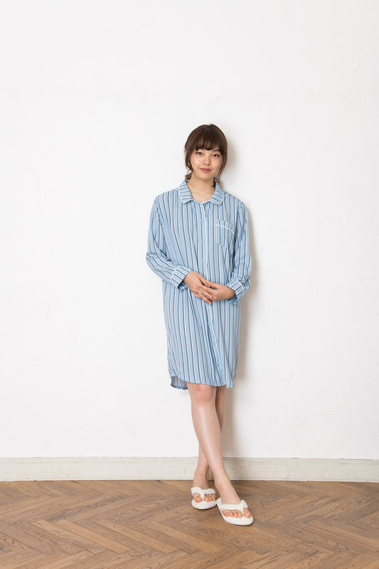 マルチストライプ パジャマ(ワンピース)