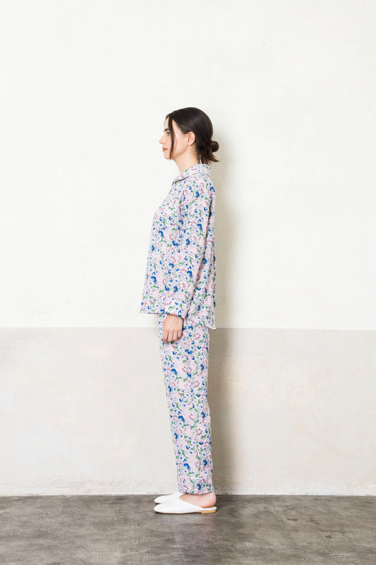 シルクタッチ アフリカンアイズ 花柄パジャマ(トップス)