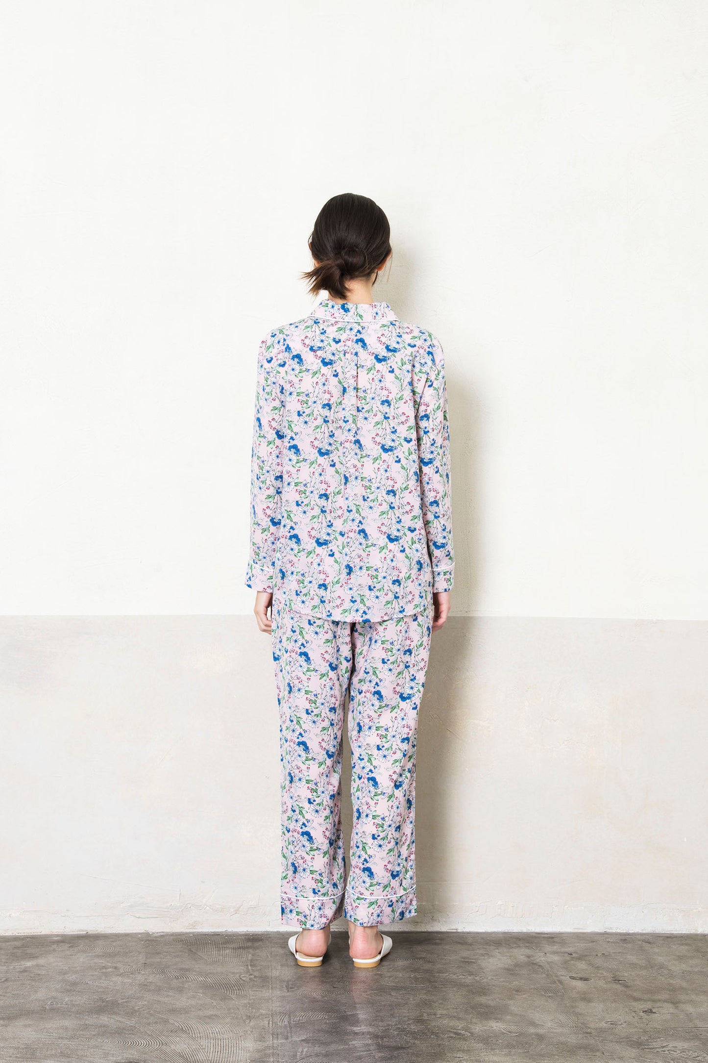 シルクタッチ アフリカンアイズ 花柄パジャマ(トップス)