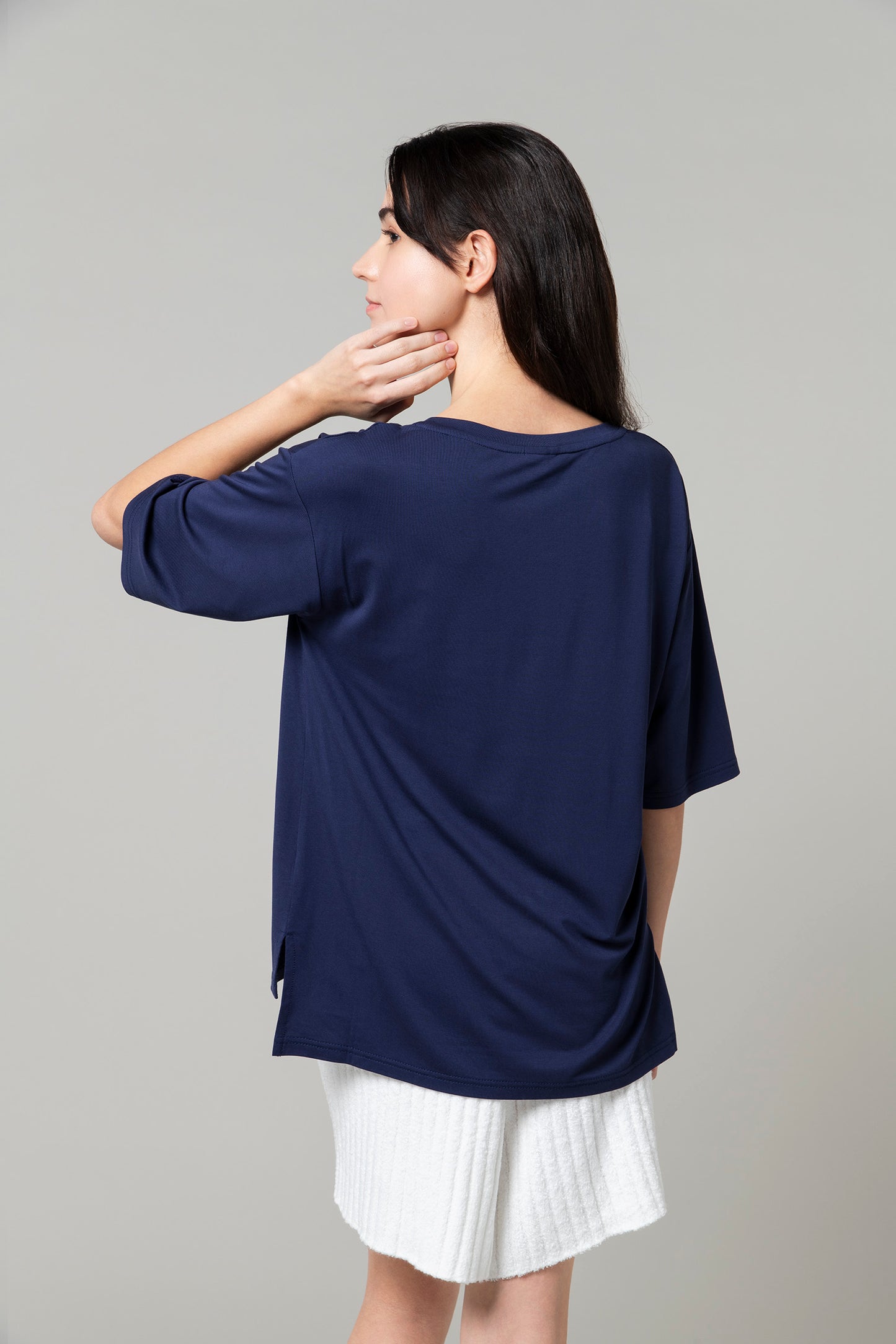 ソフトモダール ベーシックTシャツ