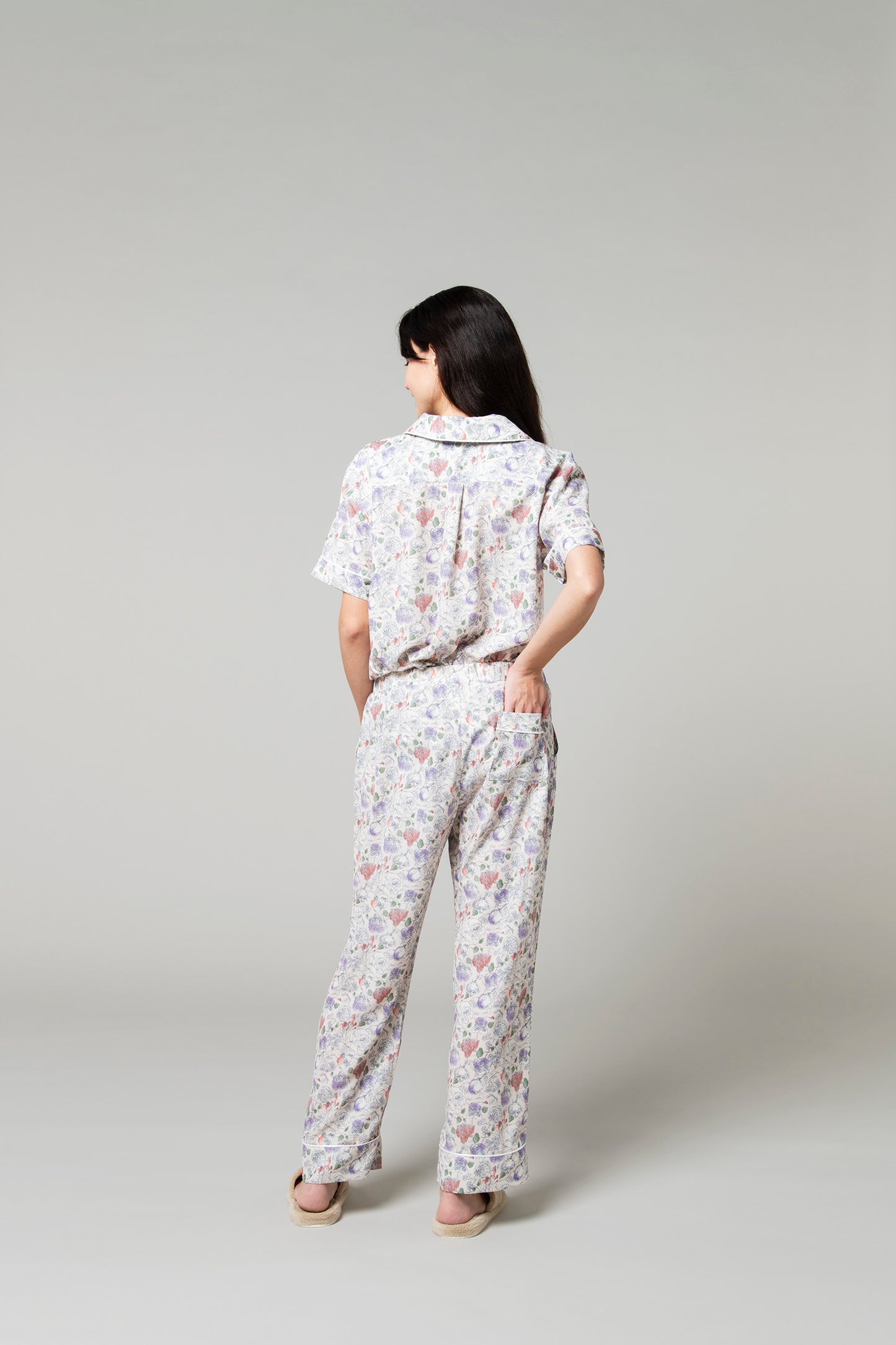 シルクタッチ グロボーサ 花柄パジャマ(ボトムス)