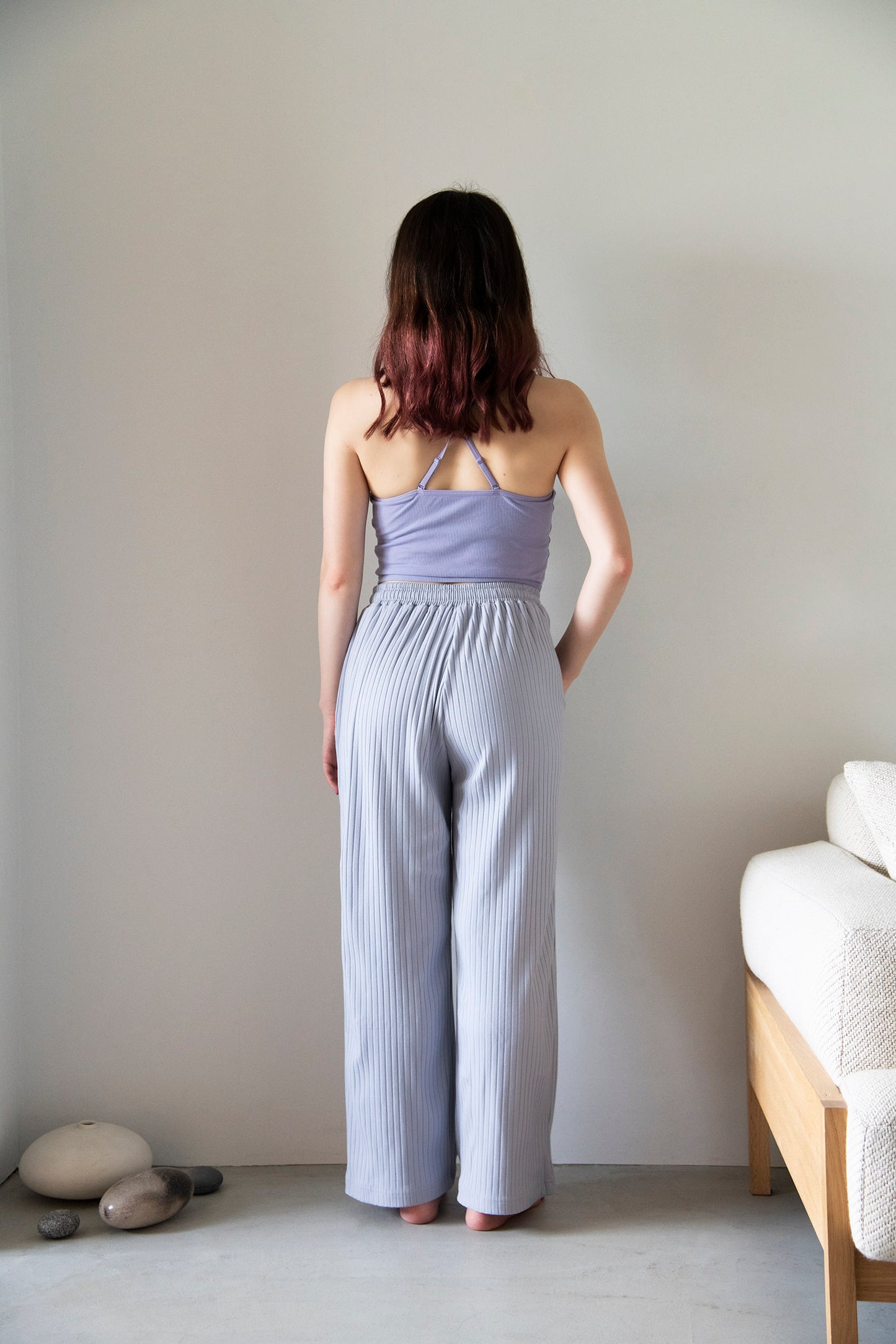 リブワイドパンツ