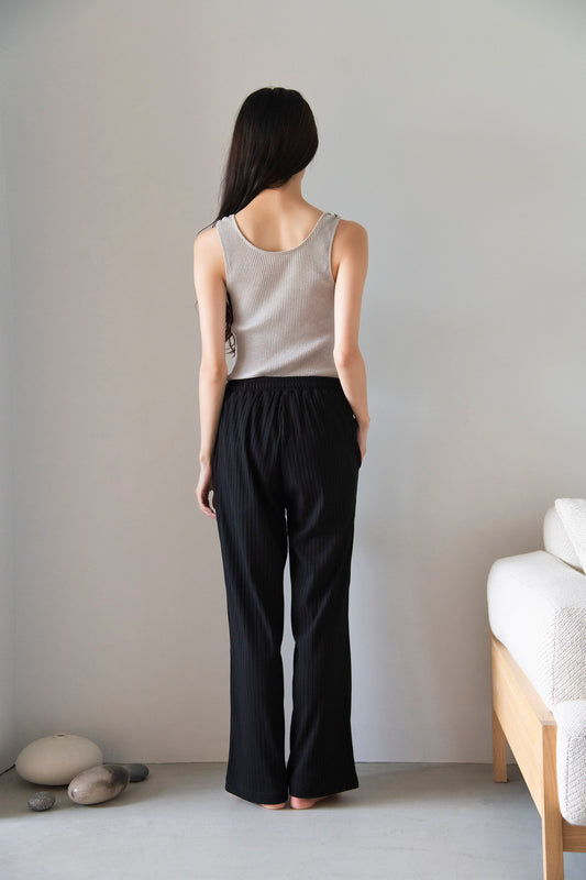 リブワイドパンツ