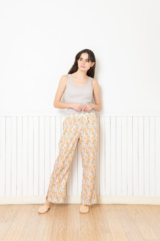 シルクタッチ Circle Geometry Relax Pants