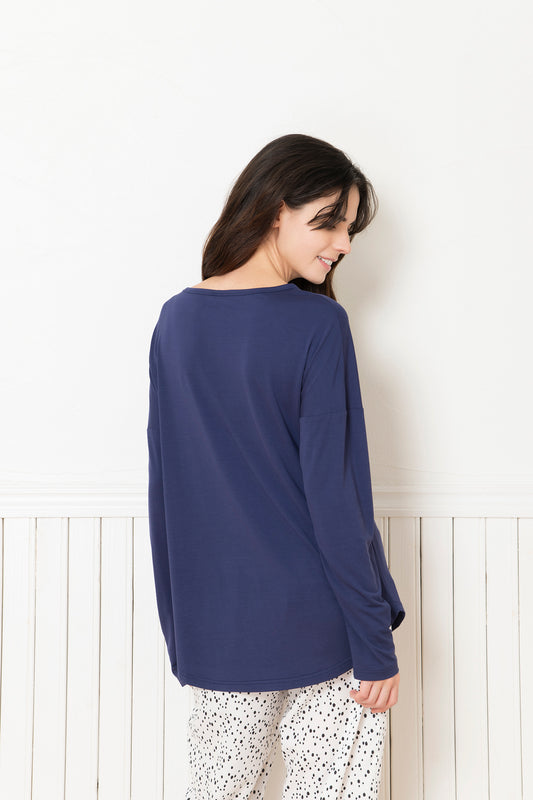 ソフトモダール ロゴロングスリーブTシャツ