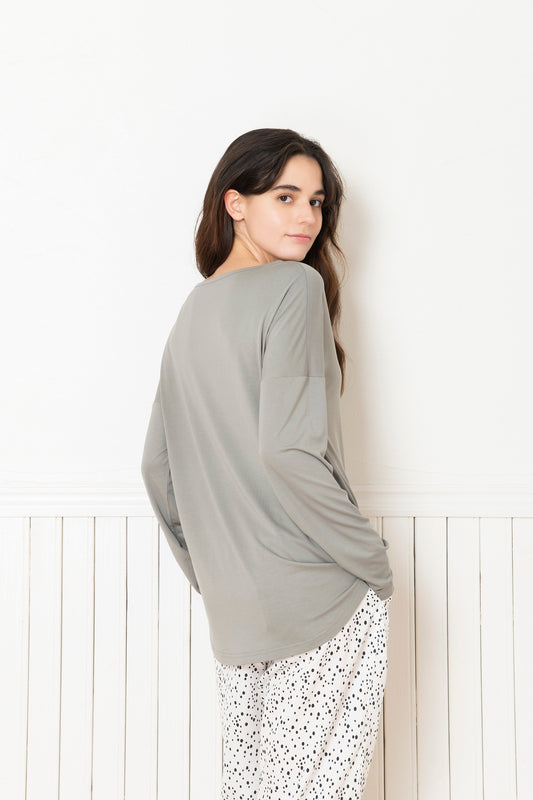 ソフトモダール ロゴロングスリーブTシャツ