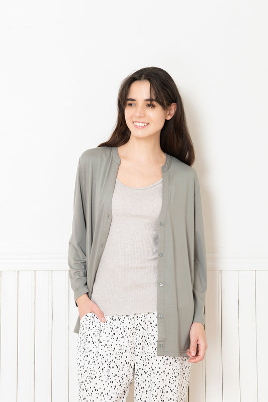 ソフトモダール カーディガン