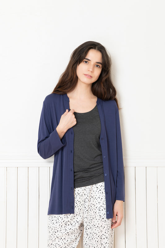 ソフトモダール カーディガン