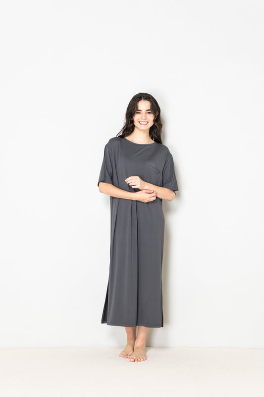 ソフトモダール Tシャツワンピース