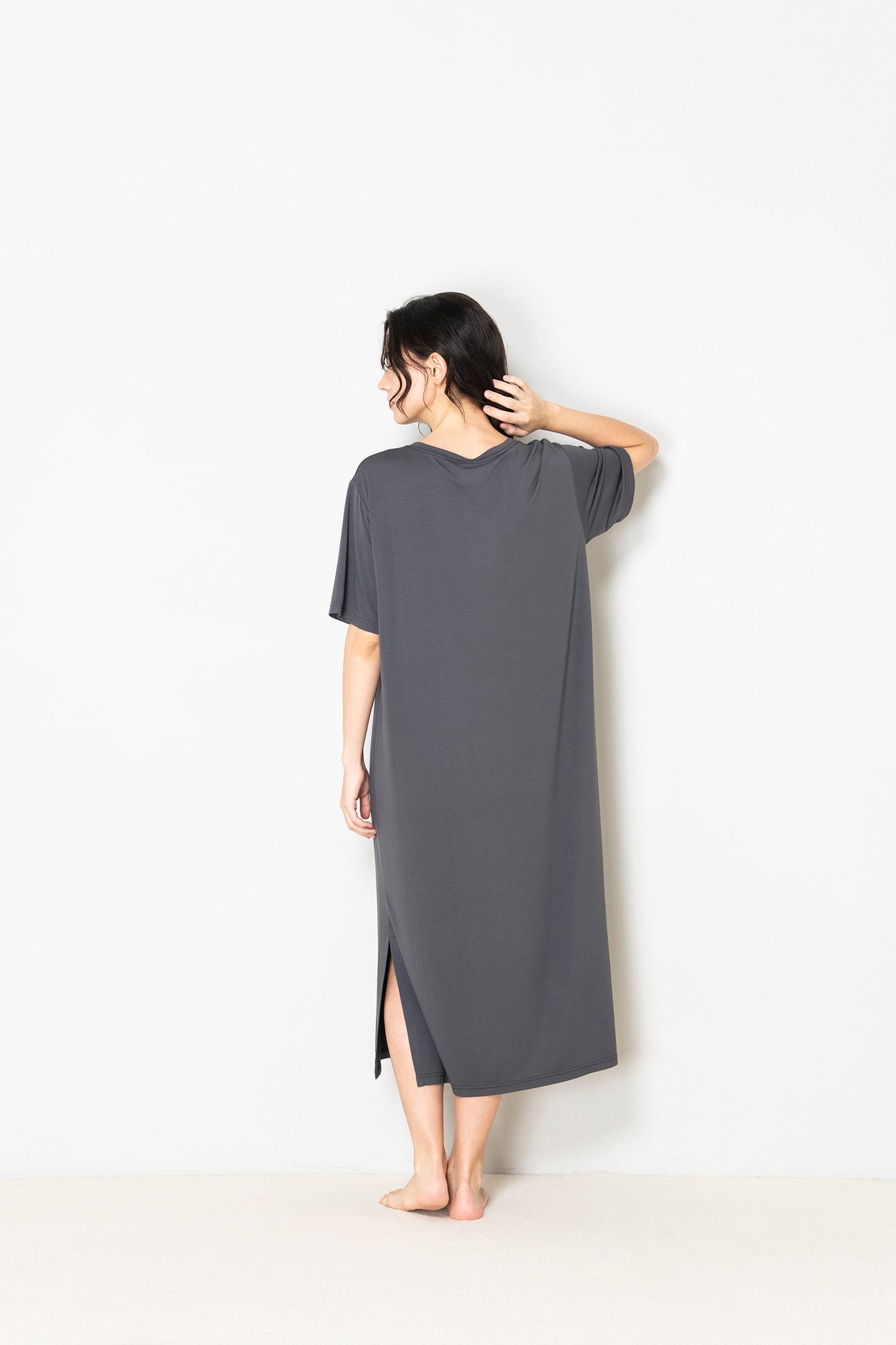 ソフトモダール Tシャツワンピース