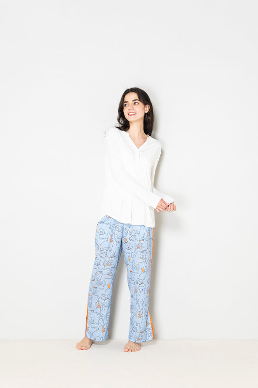 シルクタッチ Bearded Collie Relax Pants