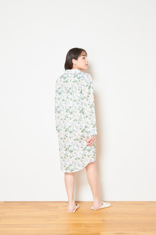 シルクタッチ ヘレボルス 花柄パジャマ(ワンピース)