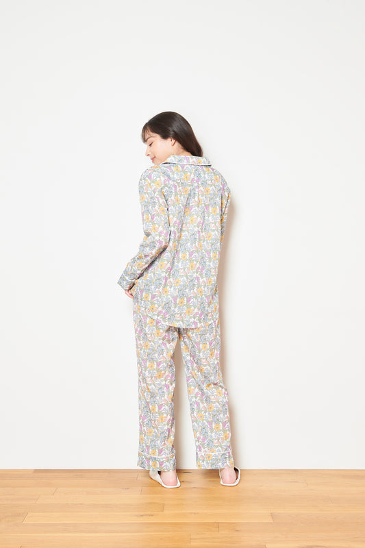 シルクタッチ オダマキ 花柄パジャマ(トップス)