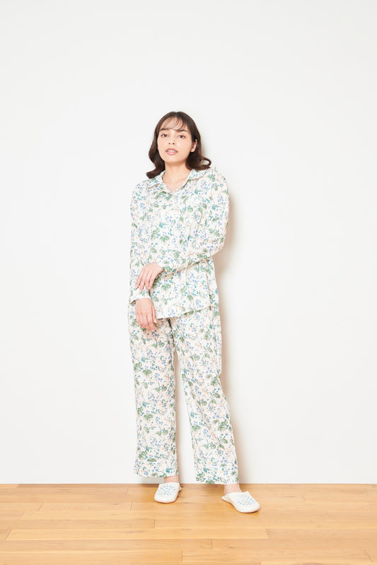 シルクタッチ ヘレボルス 花柄パジャマ(トップス)