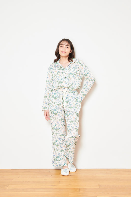 シルクタッチ ヘレボルス 花柄パジャマ(ボトムス)