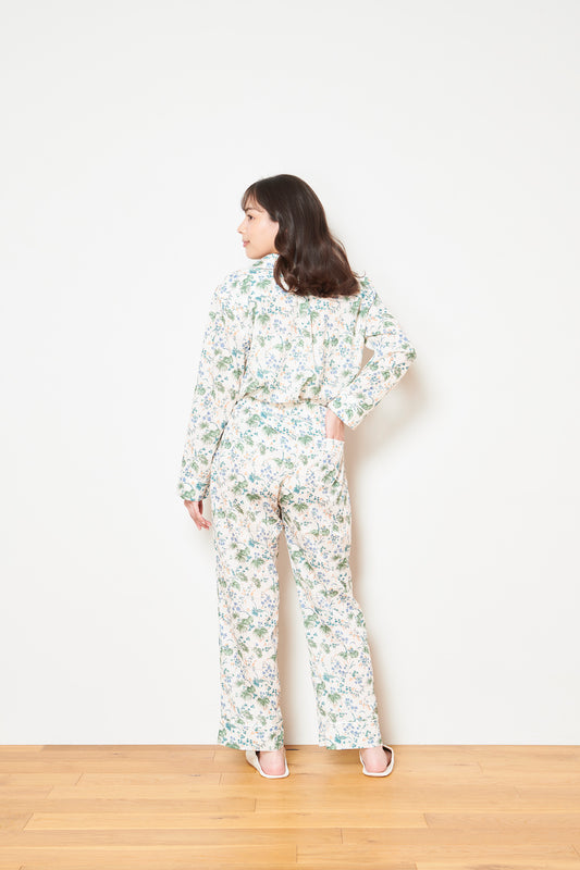 シルクタッチ ヘレボルス 花柄パジャマ(ボトムス)