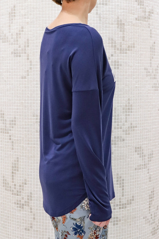 ソフトモダール ロゴロングスリーブTシャツ
