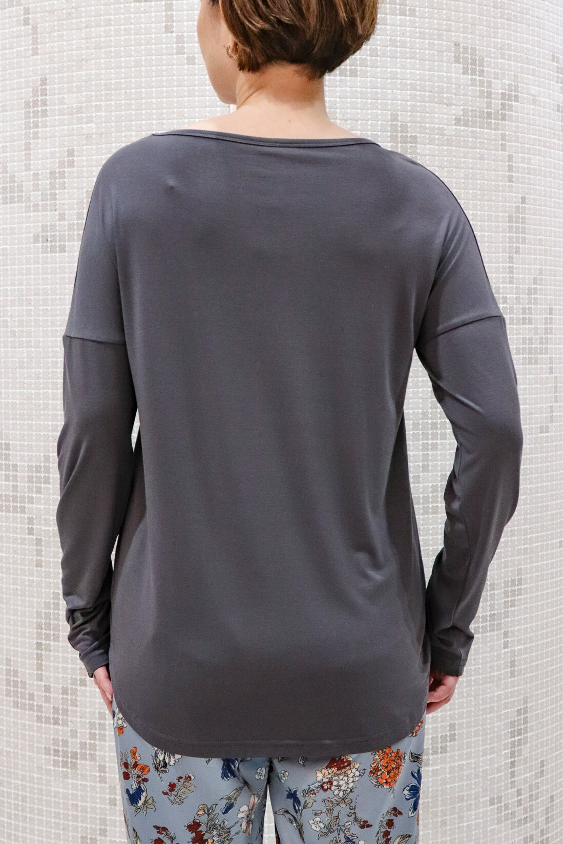 ソフトモダール ロゴロングスリーブTシャツ