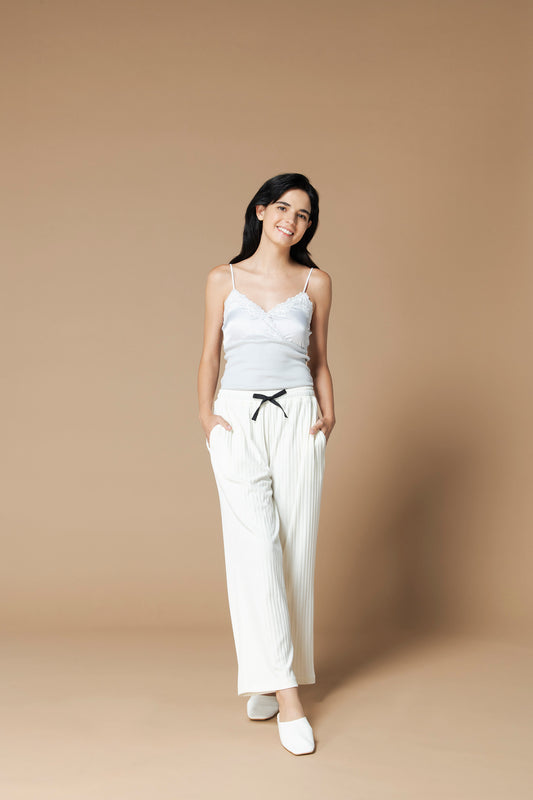 リブワイドパンツ