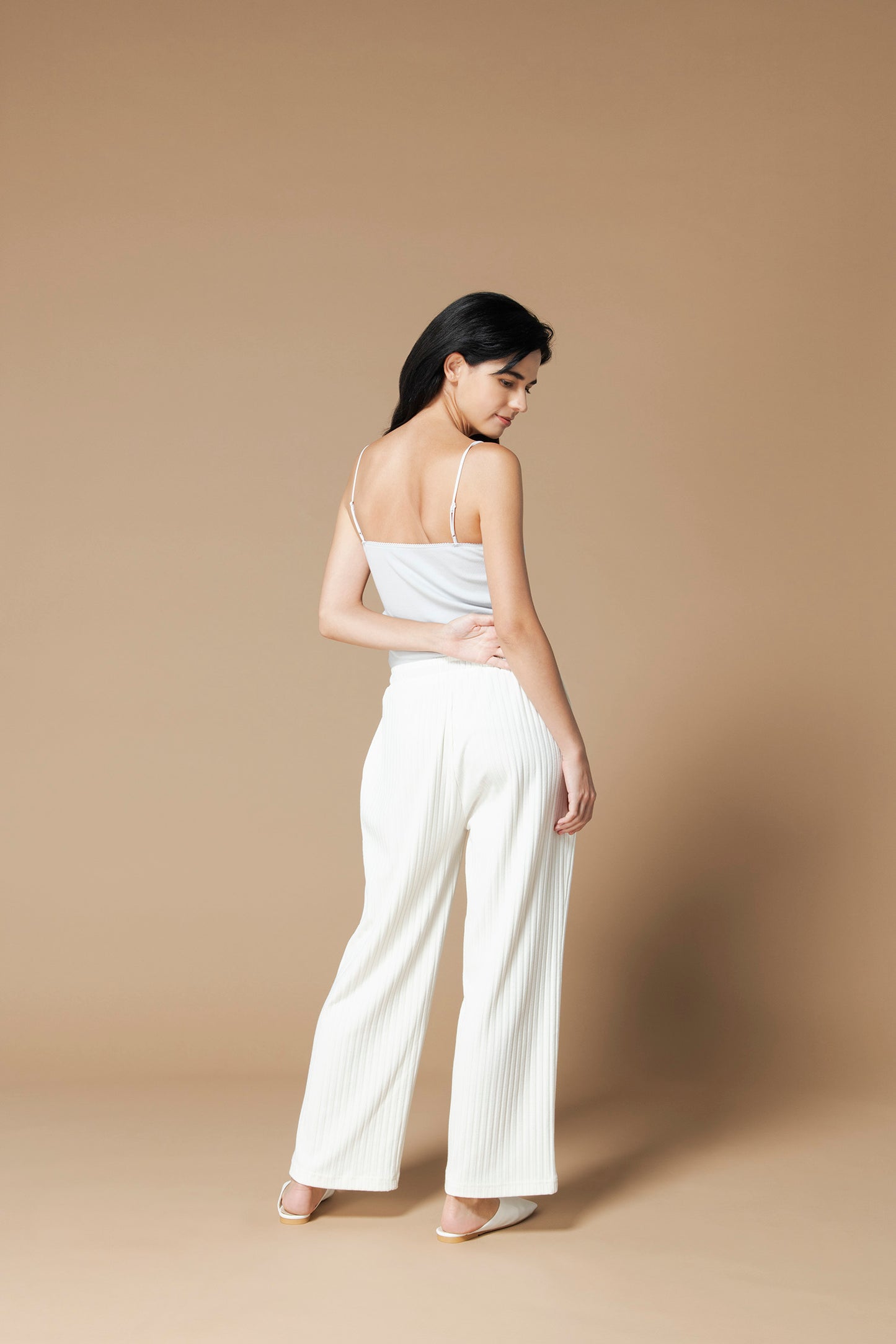 リブワイドパンツ