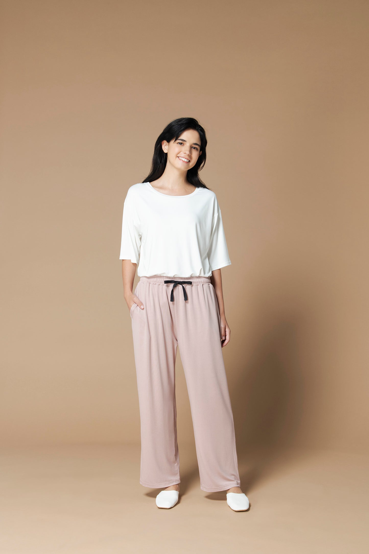 ソフトモダール ワイドパンツ(PM5)