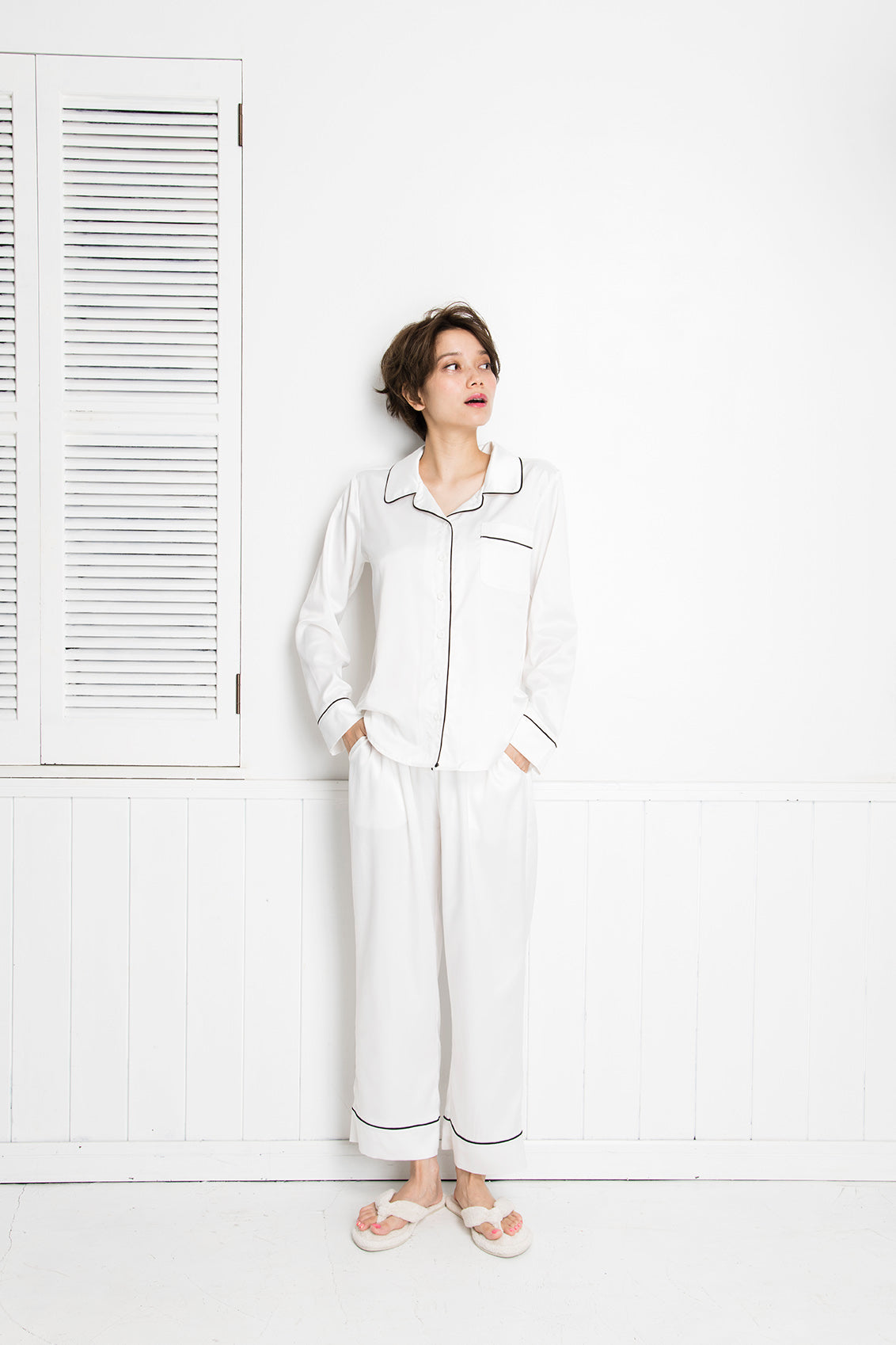 シルクタッチ サテン パジャマ(ボトムス)