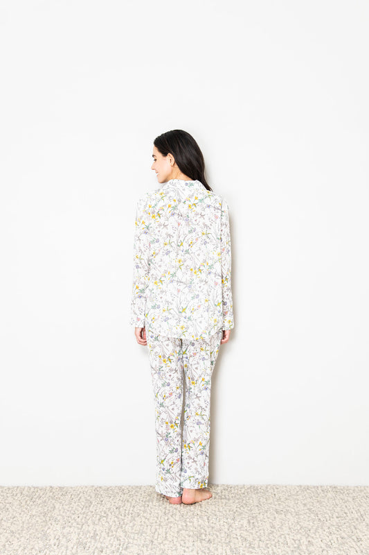 シルクタッチ ハイペリカム 花柄パジャマ(トップス)