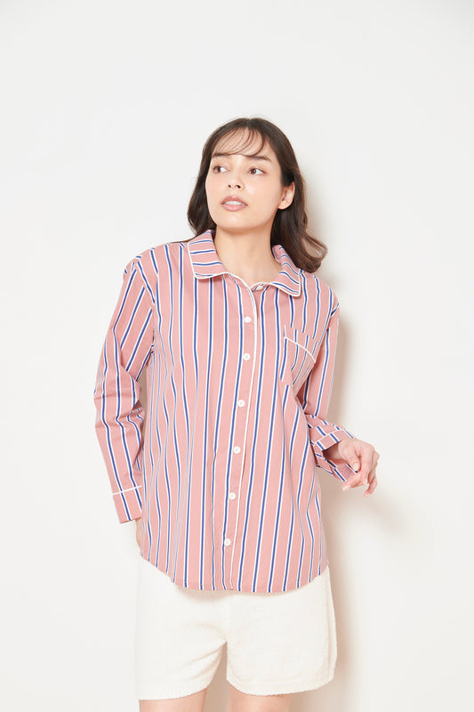 ピンク マルチストライプ パジャマ(トップス)