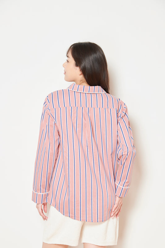 ピンク マルチストライプ パジャマ(トップス)