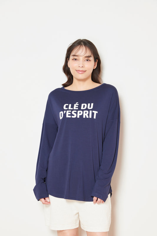 ソフトモダール ロゴロングスリーブTシャツ