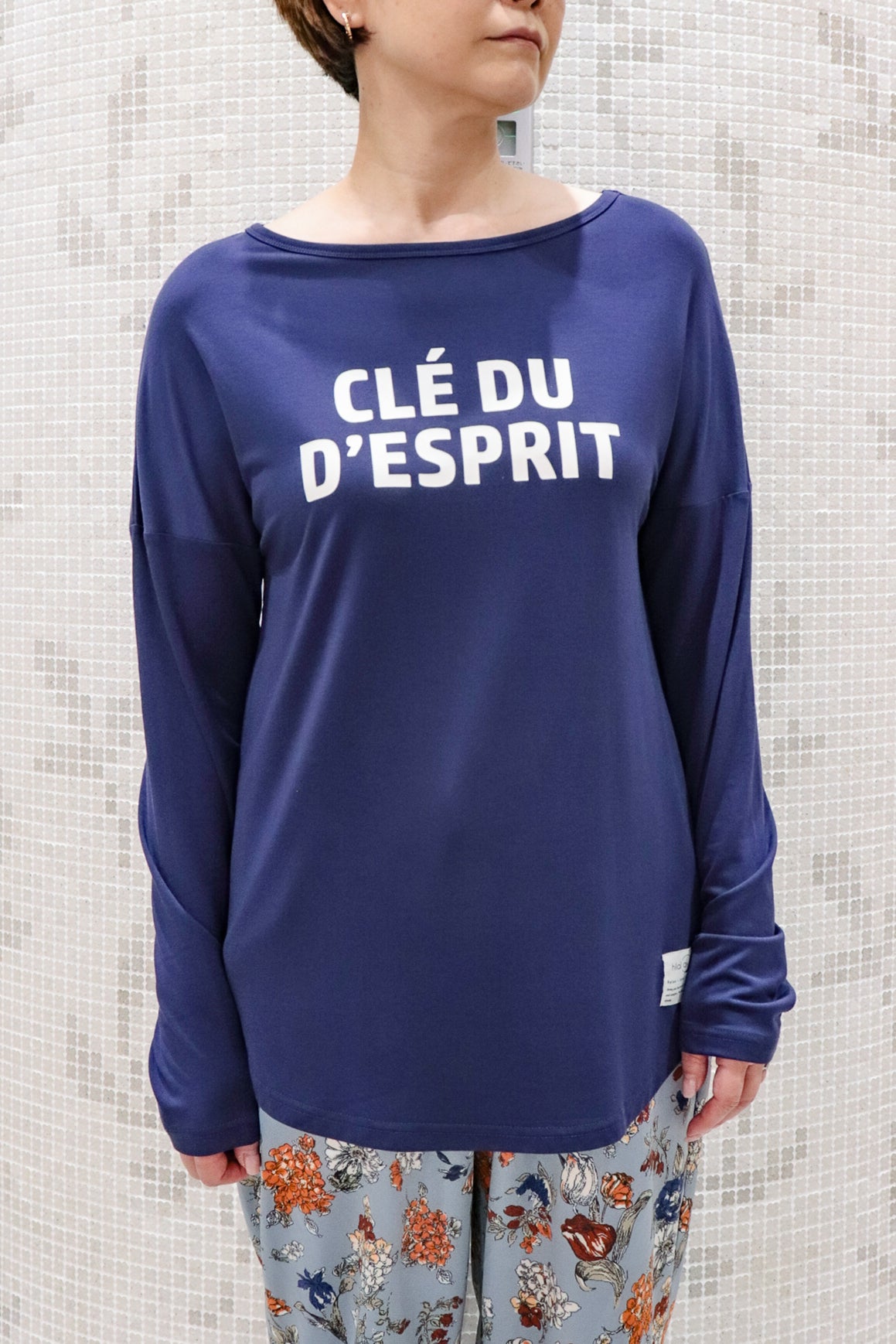 ソフトモダール ロゴロングスリーブTシャツ