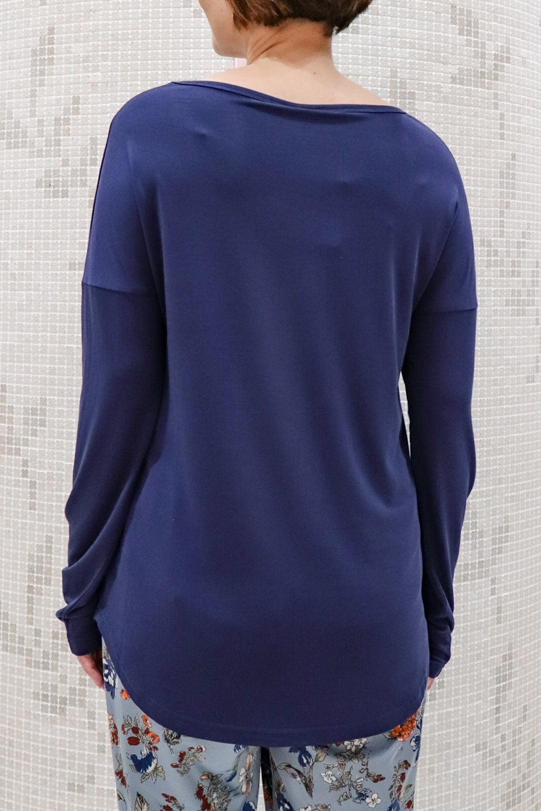 ソフトモダール ロゴロングスリーブTシャツ