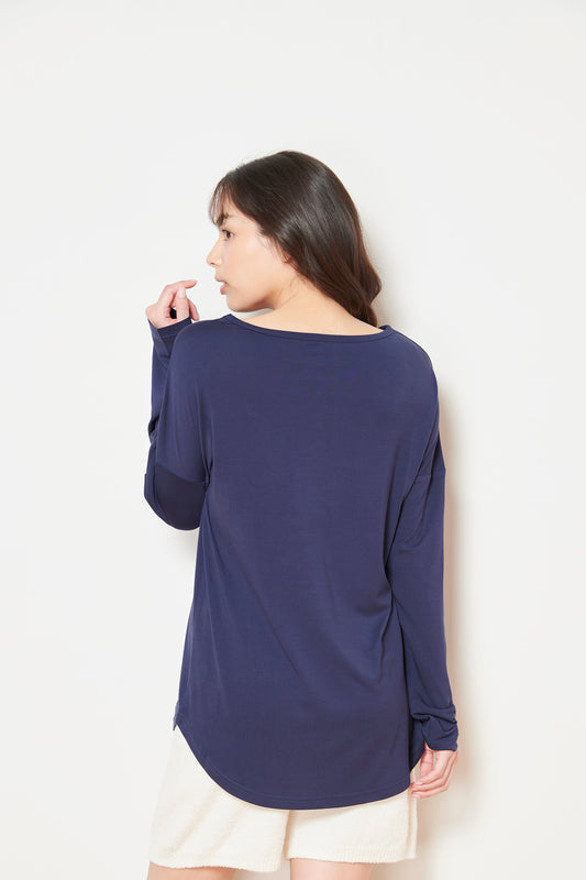 ソフトモダール ロゴロングスリーブTシャツ