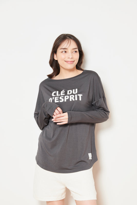 ソフトモダール ロゴロングスリーブTシャツ