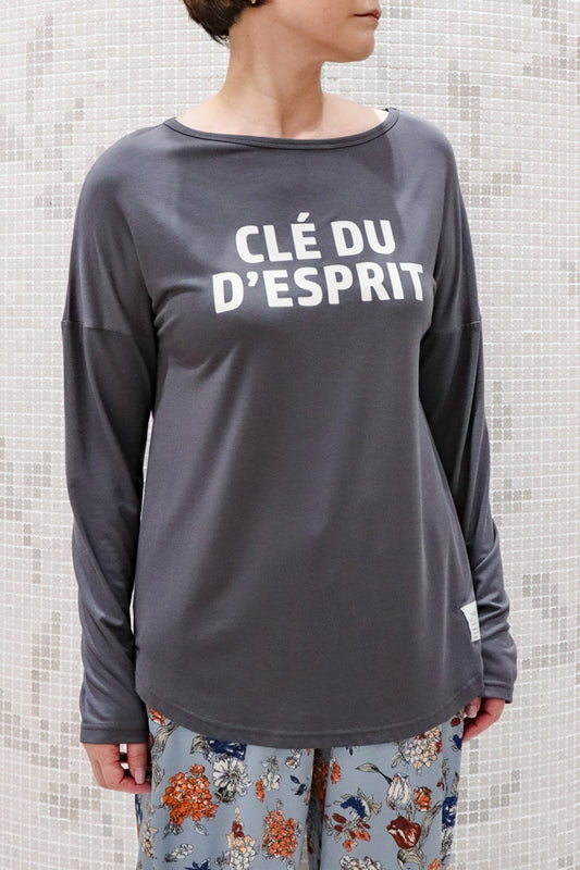 ソフトモダール ロゴロングスリーブTシャツ