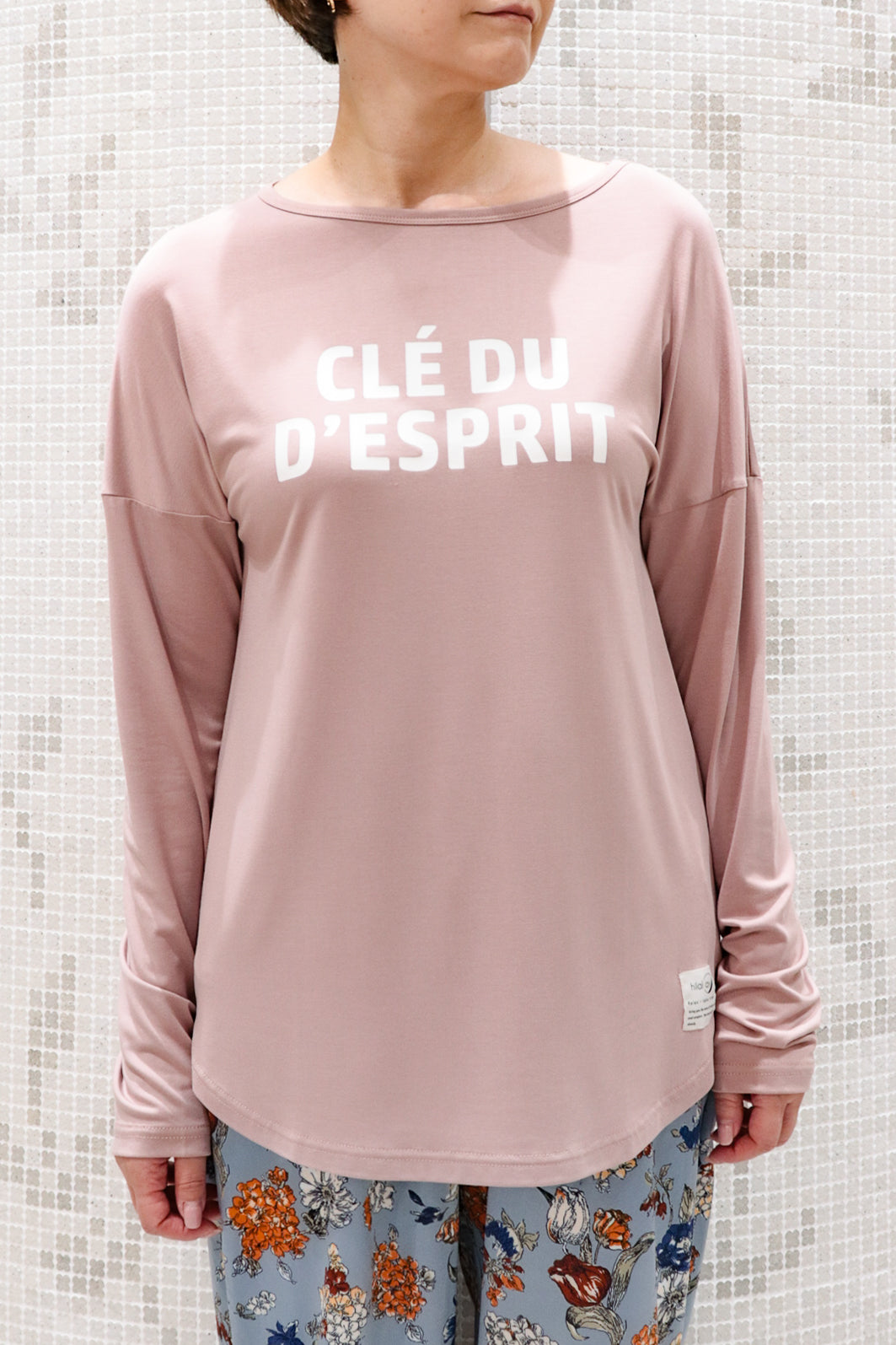 ソフトモダール ロゴロングスリーブTシャツ