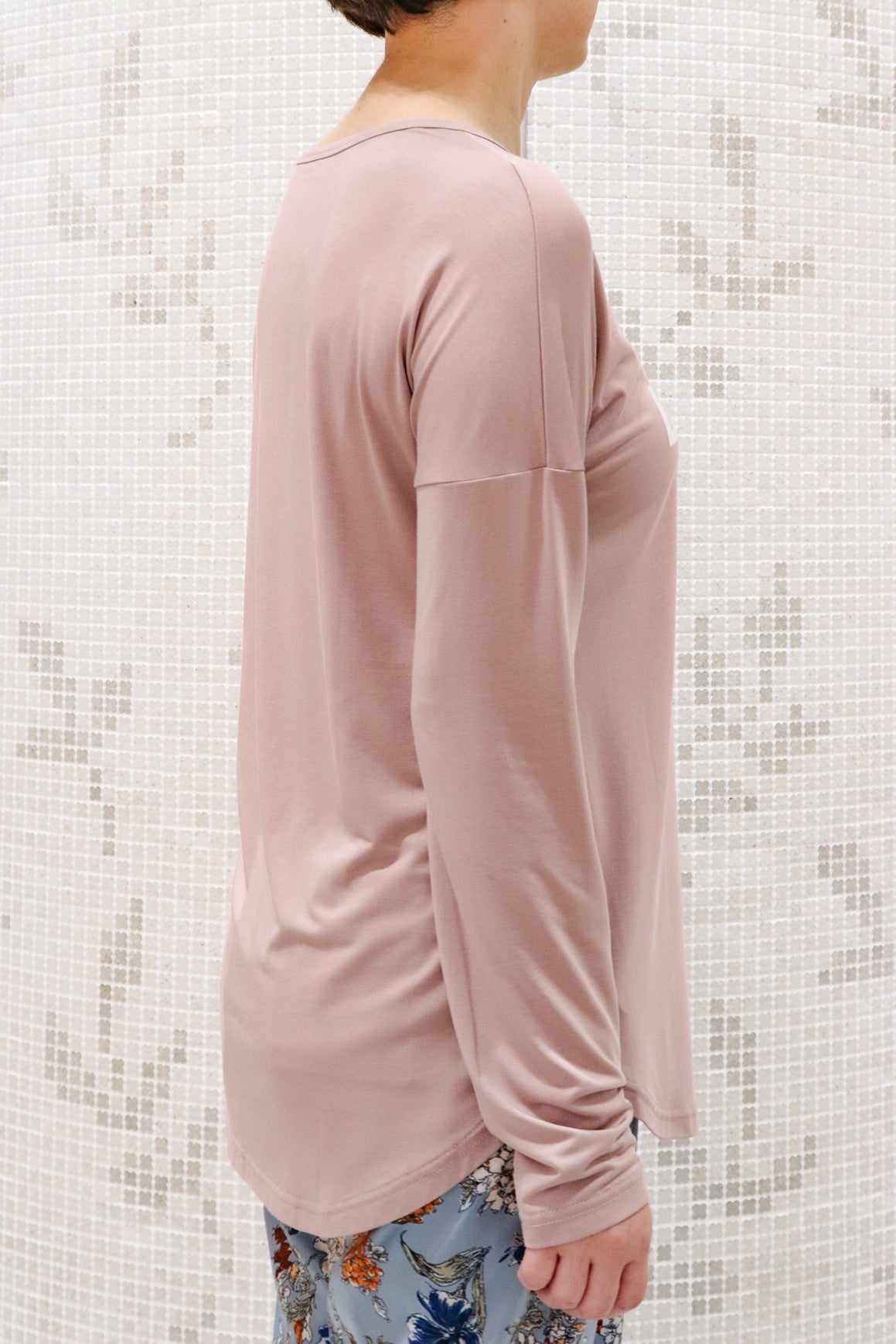ソフトモダール ロゴロングスリーブTシャツ