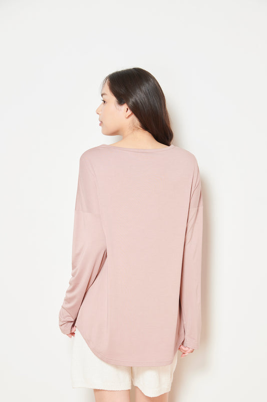 ソフトモダール ロゴロングスリーブTシャツ