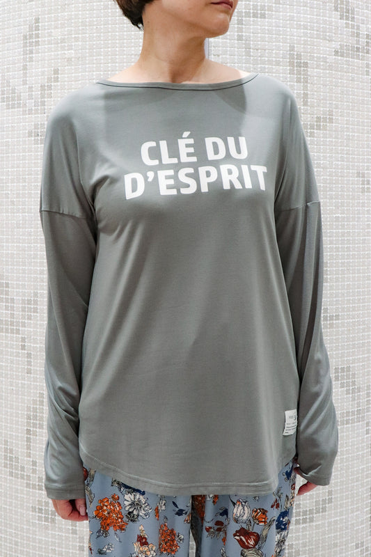 ソフトモダール ロゴロングスリーブTシャツ