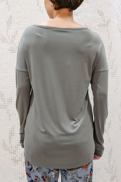 ソフトモダール ロゴロングスリーブTシャツ