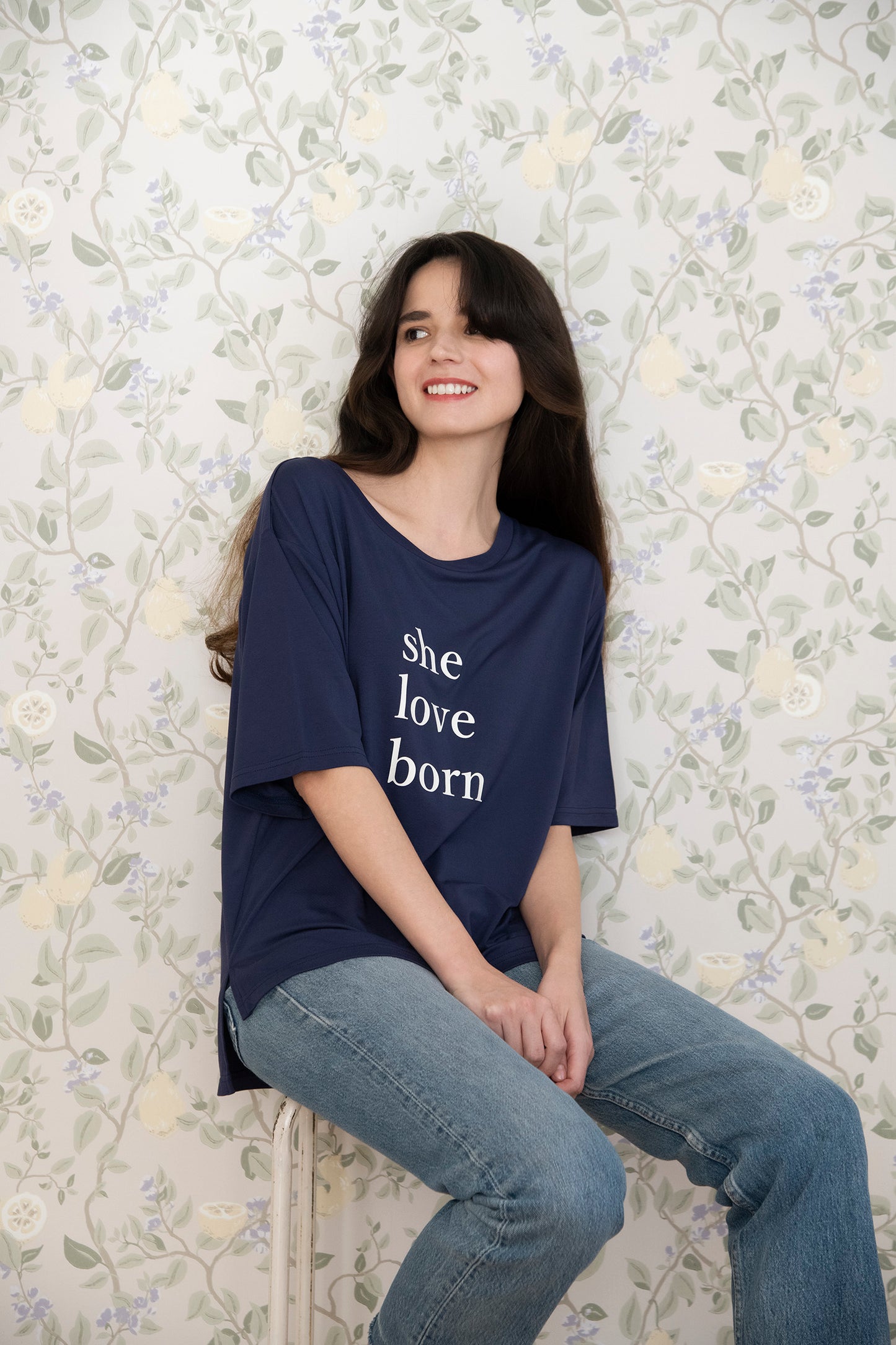 ソフトモダール ベーシックロゴTシャツ