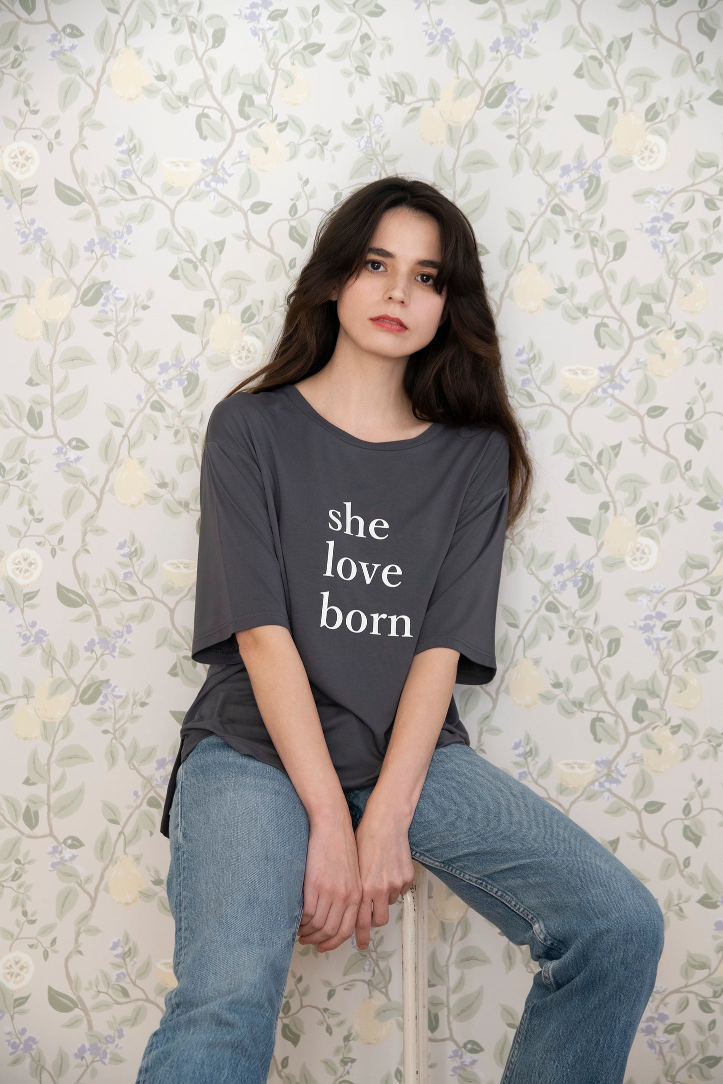 ソフトモダール ベーシックロゴTシャツ