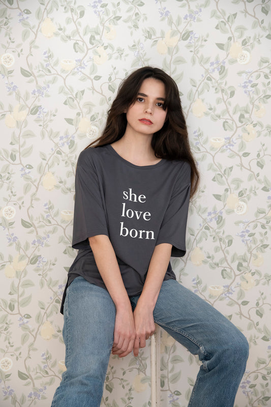 ソフトモダール ベーシックロゴTシャツ